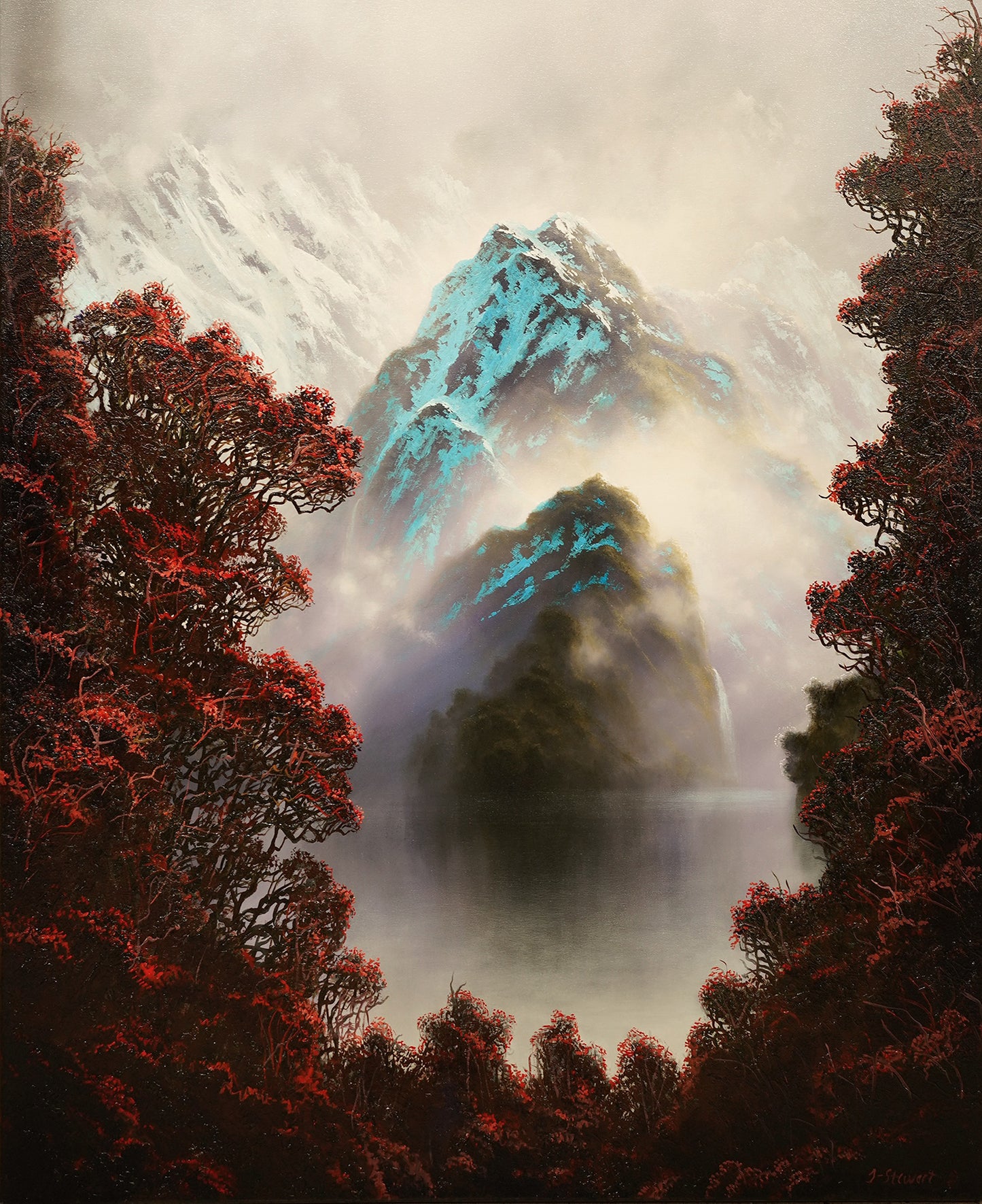 Deep Fiordland Reflections (Painting)