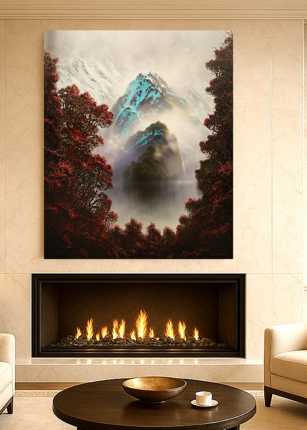 Deep Fiordland Reflections (Painting)