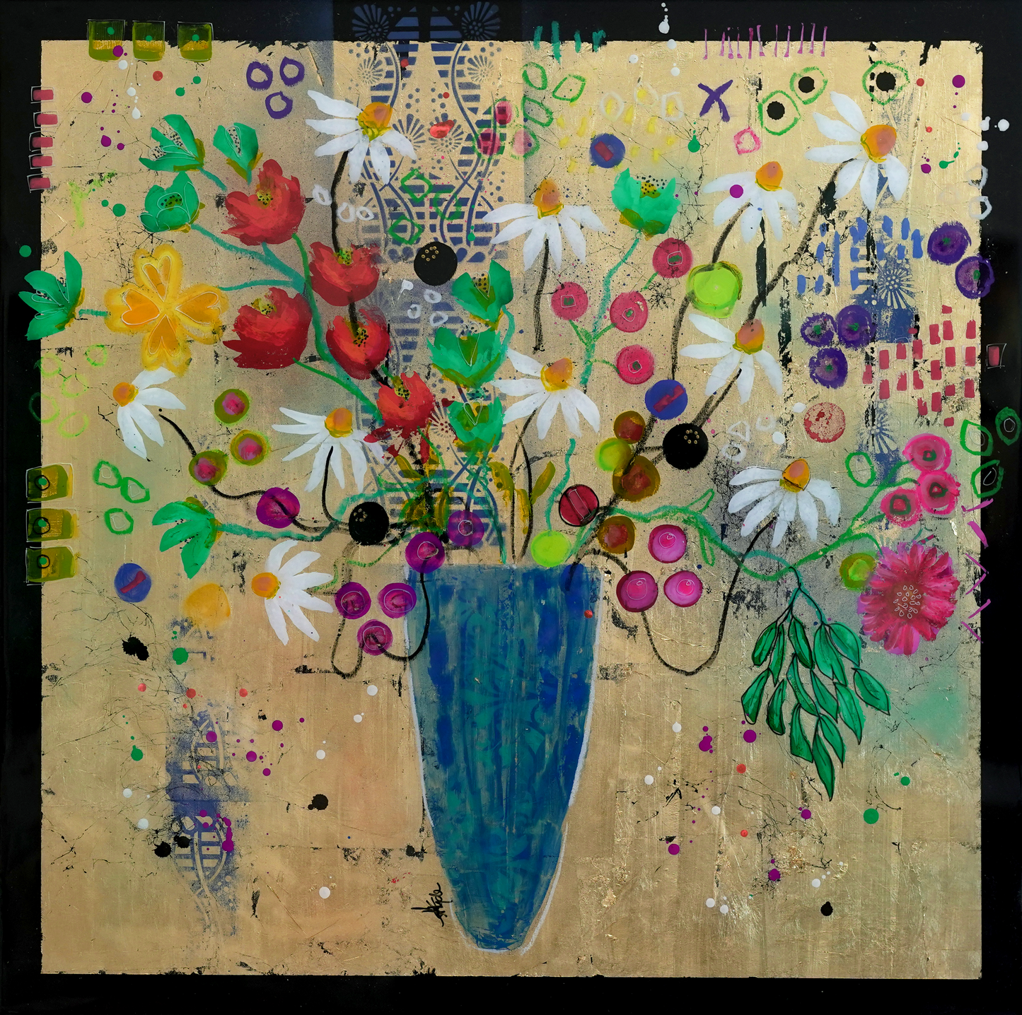 Floral - Golden Glamour (Wall Art)