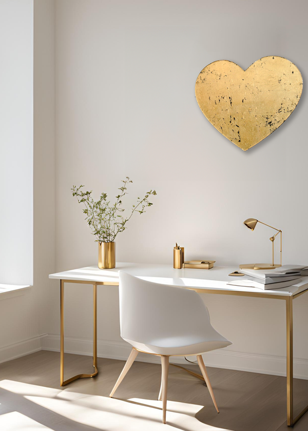 Heart - Gold (Wall Art)