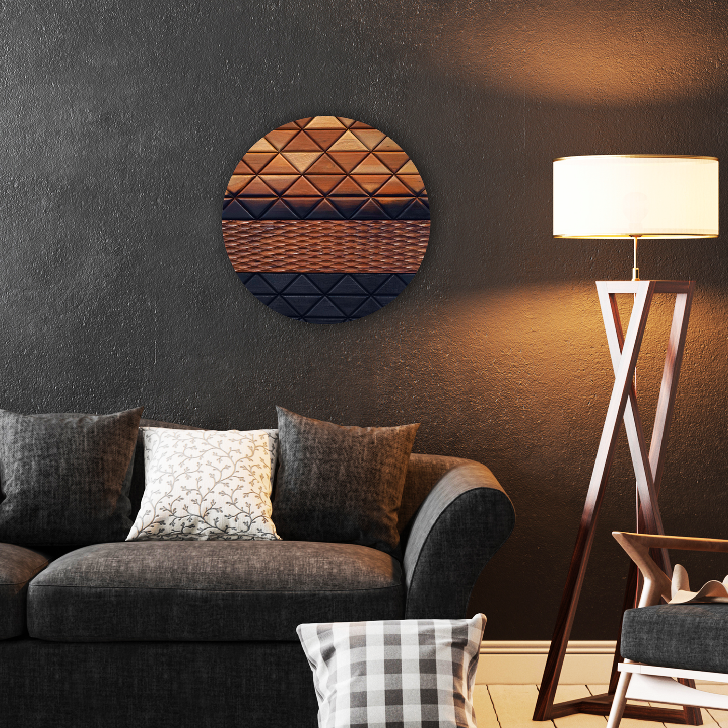 Totara Tapatoru w Rimu Pattern (Wall Art)