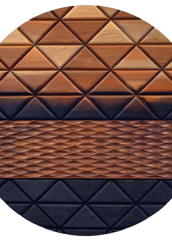 Totara Tapatoru w Rimu Pattern (Wall Art)