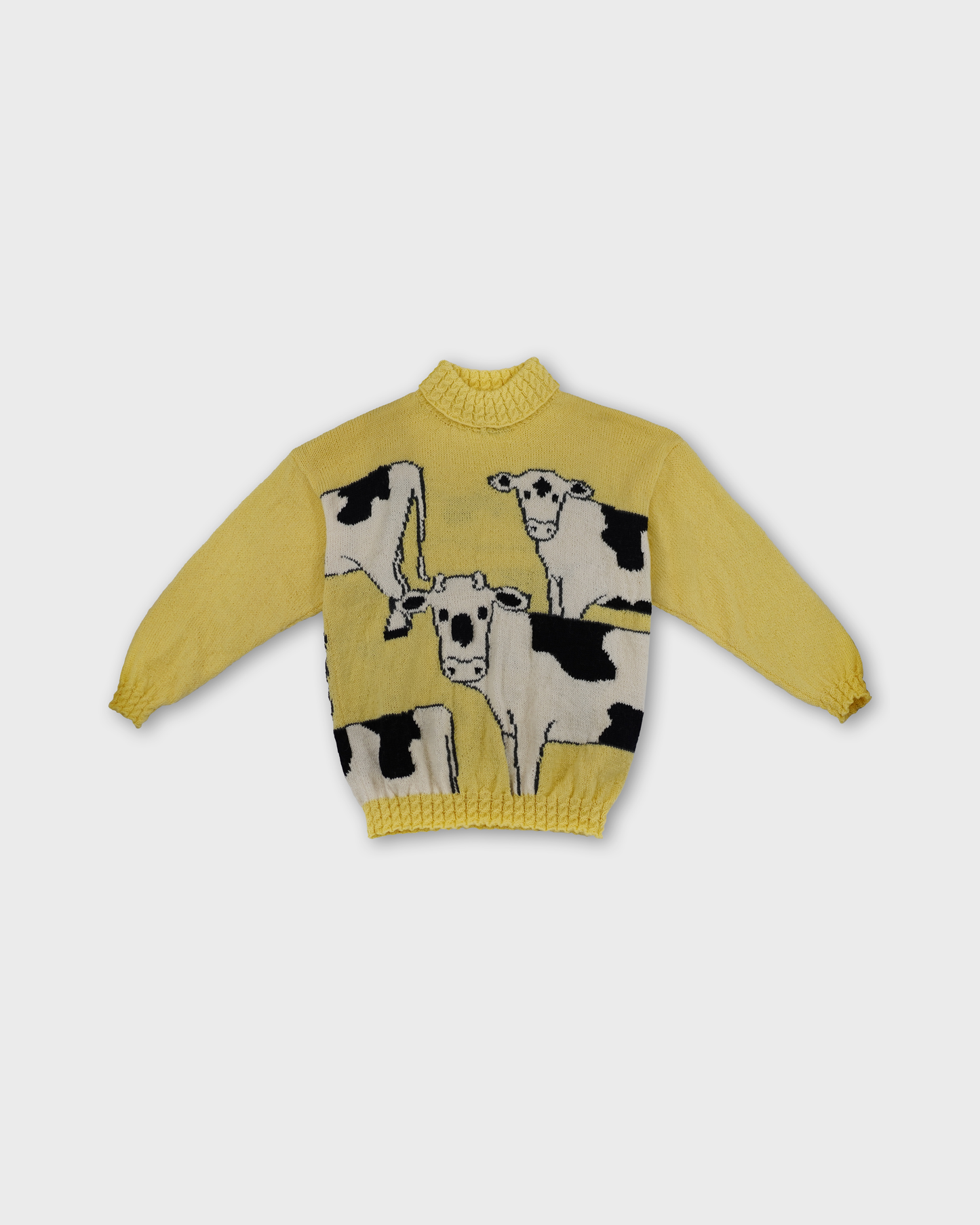 Two Tone Cow (Hand Knitted)