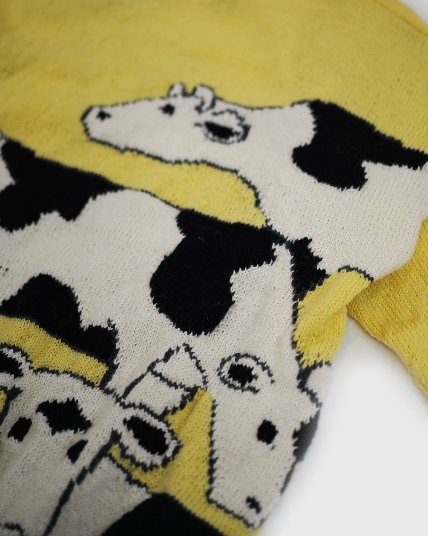Two Tone Cow (Hand Knitted)