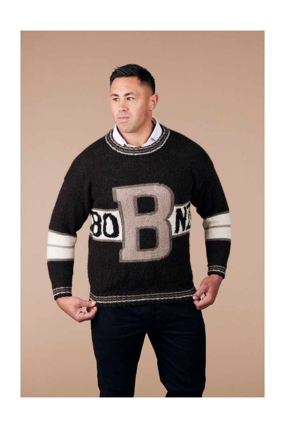 The Best Leather and Knit Wear of New Zealand BONZ Sweater (Hand