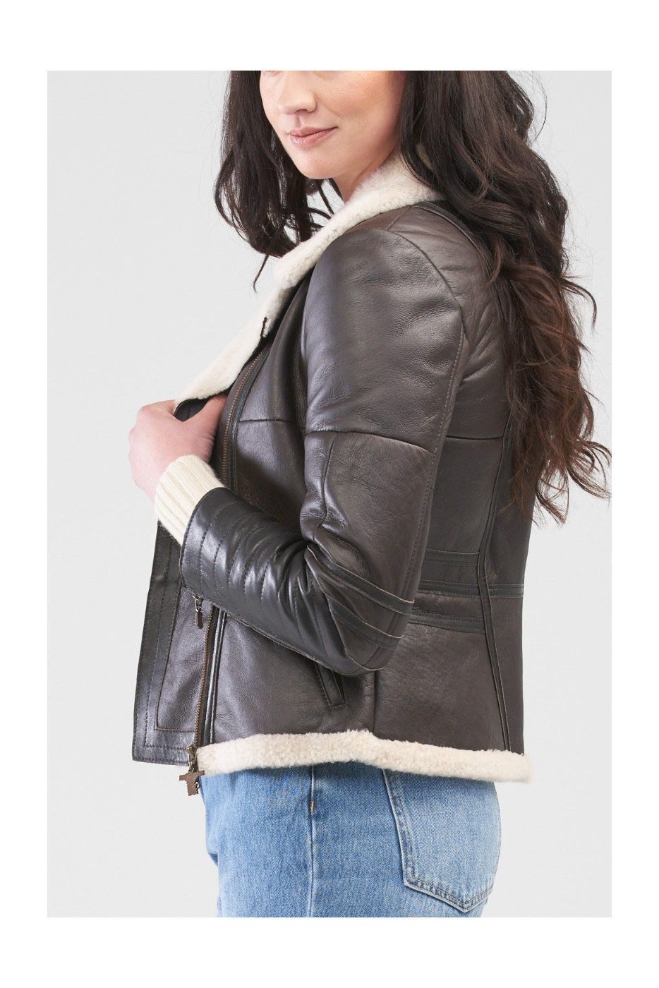 Slink jeans leather moto jacket deals