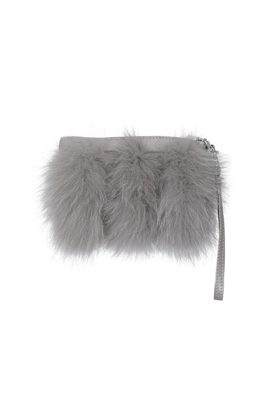 Fur clutch bag top